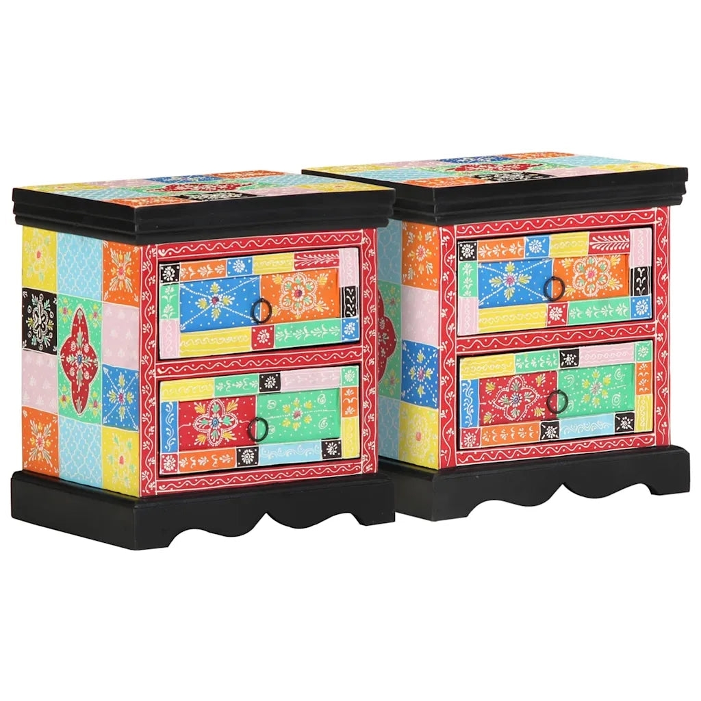 Set di 2 Comodini | Armadio da Notte | Mobiletto da notte con cassetto Multicolore 40 x 35 x 45 cm