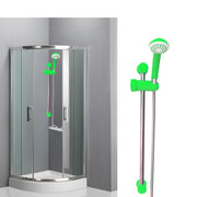 Asta saliscendi doccia regolabile 53 cm con doccino monogetto Verde