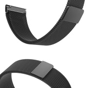 Trade Shop - Cinturino Maglia Milano Chiusura Calamita Ricambio Orologio 20mm Nero -