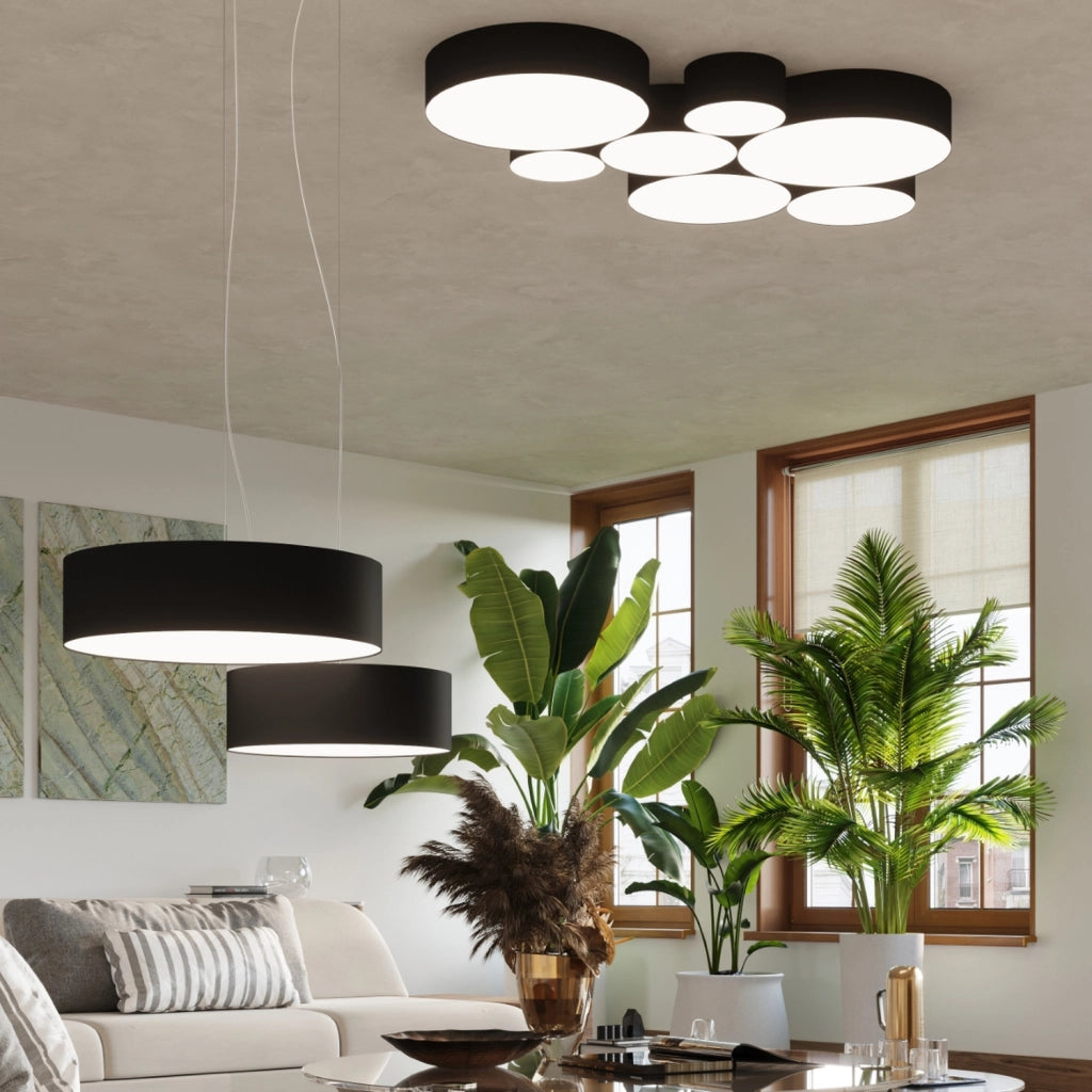 Lampada a sospensione PIAZZA 35 nera Pure Lume PU.0115