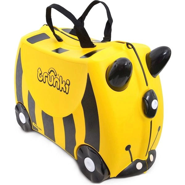 Trunki valigia cavalcabile per bambini – trolley bambini bagaglio a mano – valigia cavalcabile ape bernard (giallo) - tr0044-gb