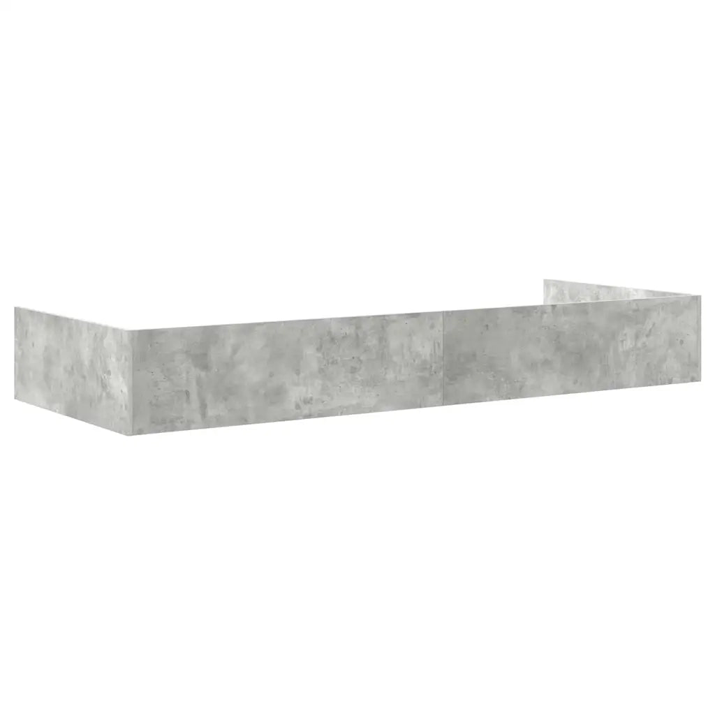 Struttura del letto con testiera Grigio cemento 90 x 190 cm 3335248