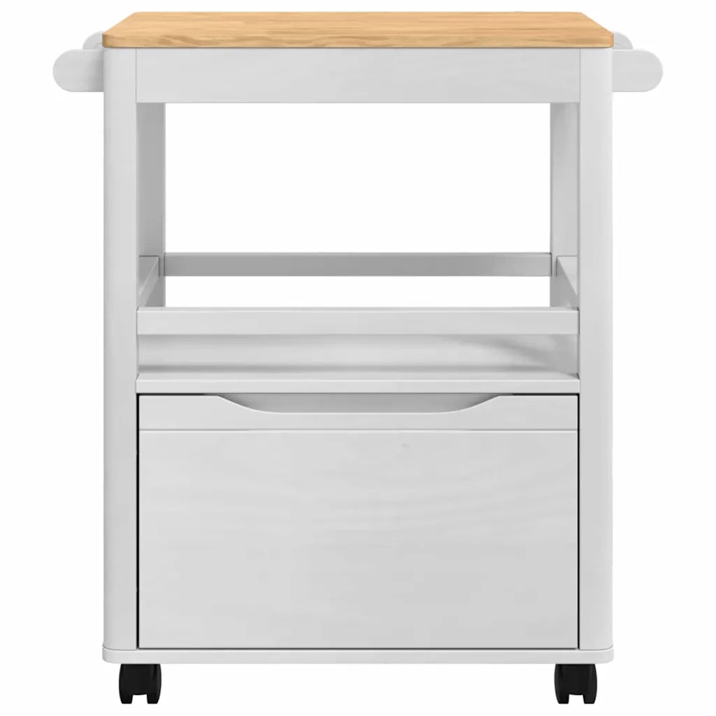 Carrello da Cucina FLORO Bianco 72,5 x 45 x 80 cm CFW1273528