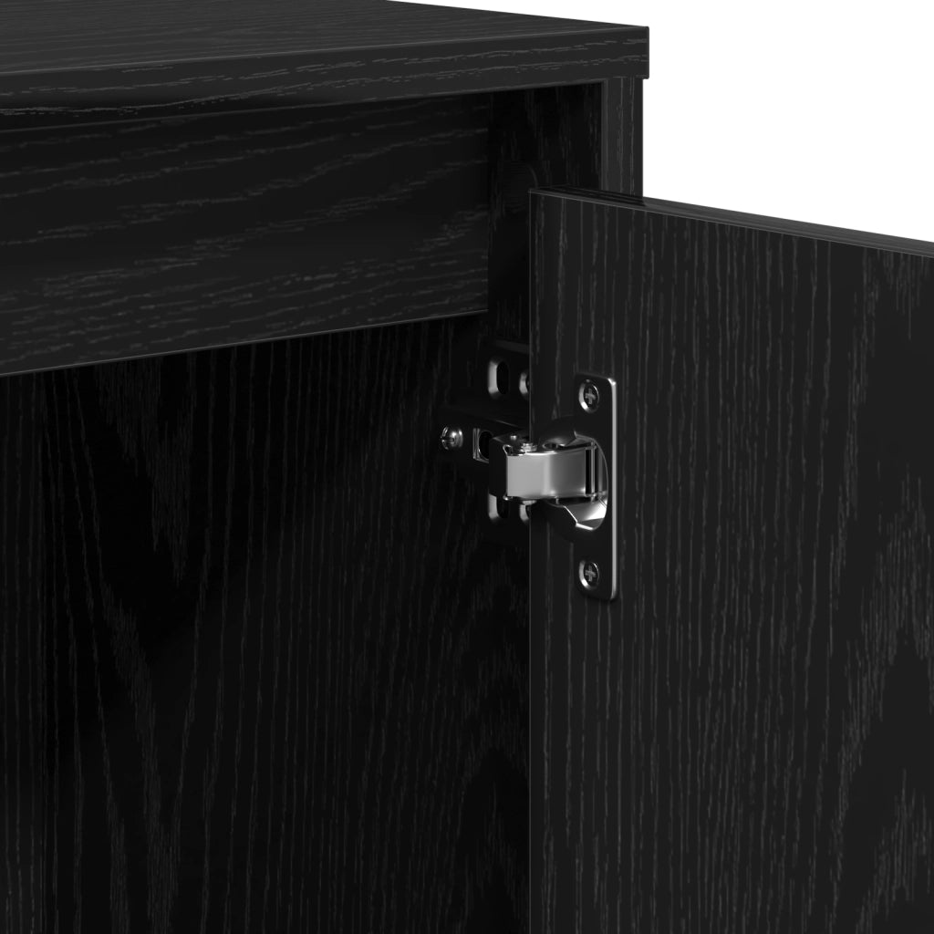 Credenza | Madia | Buffet da pranzo | Armadio da pranzo Nero 102 x 29.5 x 75 cm Legno multistrato