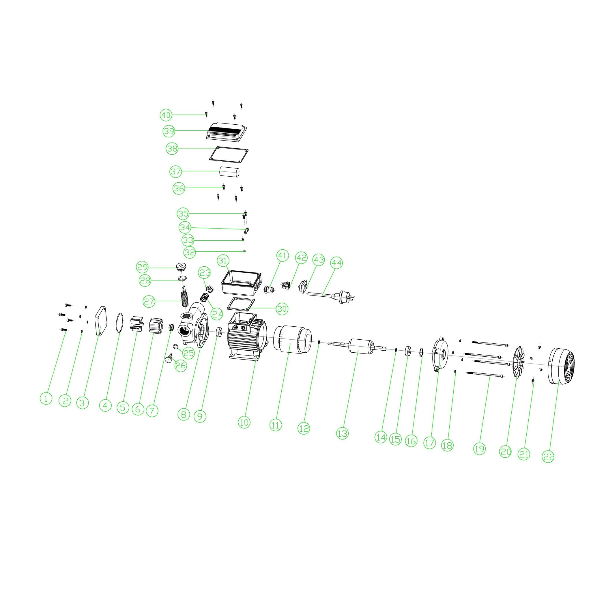 Pompa autoadescante per diesel gasolio 80 l/min 550W 230V altezza di aspirazione 2 m