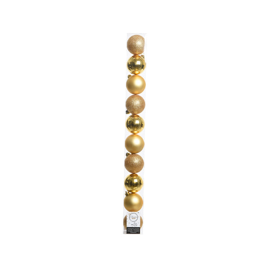 TUBO 10 PALLINE ORO 6CM
