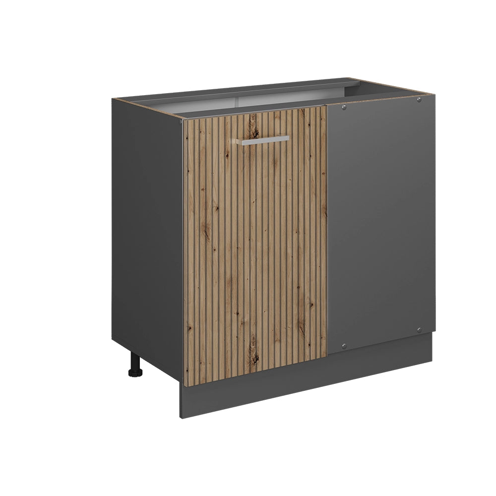 Vicco Mobile ad angolo cucina Rovere artigianale 86 cm , PL Rovere
