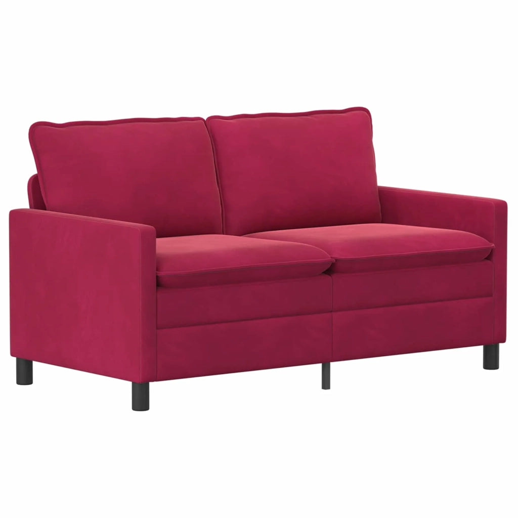 Set di divani 2 pcs Rosso Vino Velluto