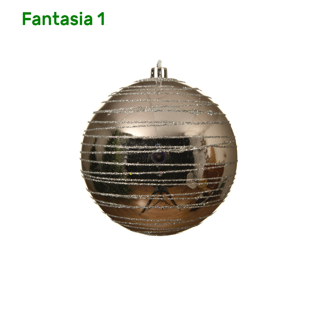PALLA CON DECORI GLITTER 10CM
