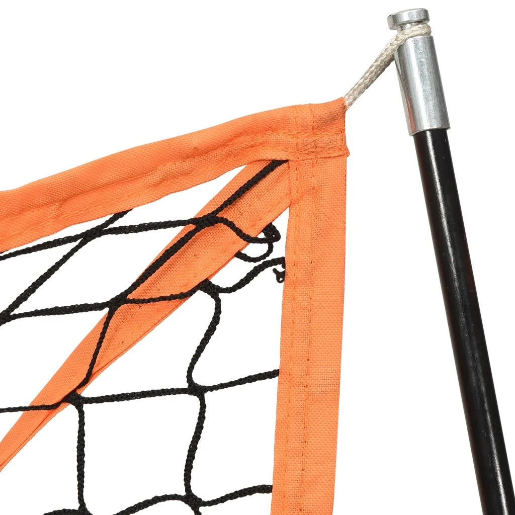 Rete Baseball Arancione e Nera 183x182x183cm Acciaio Poliestere CFW6112009