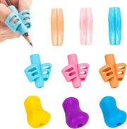 Aiuto per bambini per matite - Pen holder ergonomico - Adatto per mancini e mancini - 9 pezzi - Silicone - Aiuto per bambini - 3 stili - Sostegno per matite per bambini