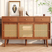SIDEBOARD 120x40x78 cm 3 cassetti 3 porte in MDF colore walnut FSC®