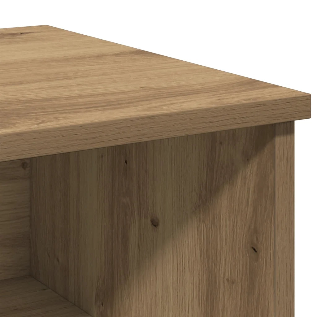 Comodino | Armadio da Notte | Mobiletto da notte Rovere Artigianale 40x36x65 cm in Legno Multistrato