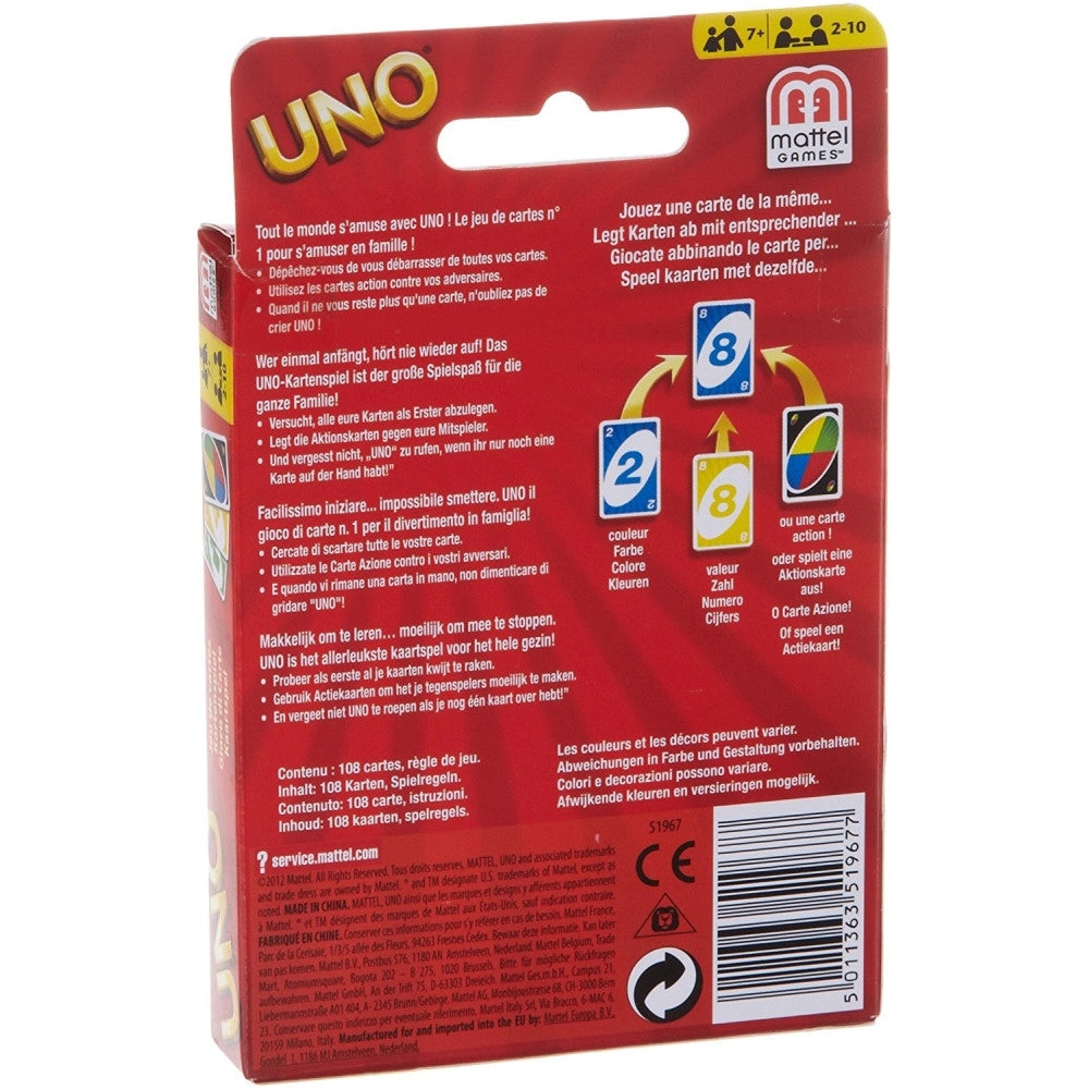 Trade Shop - Carte Da Gioco Uno 1 Confezione Due 2 Mazzi Gioco Societa' Da Tavola -