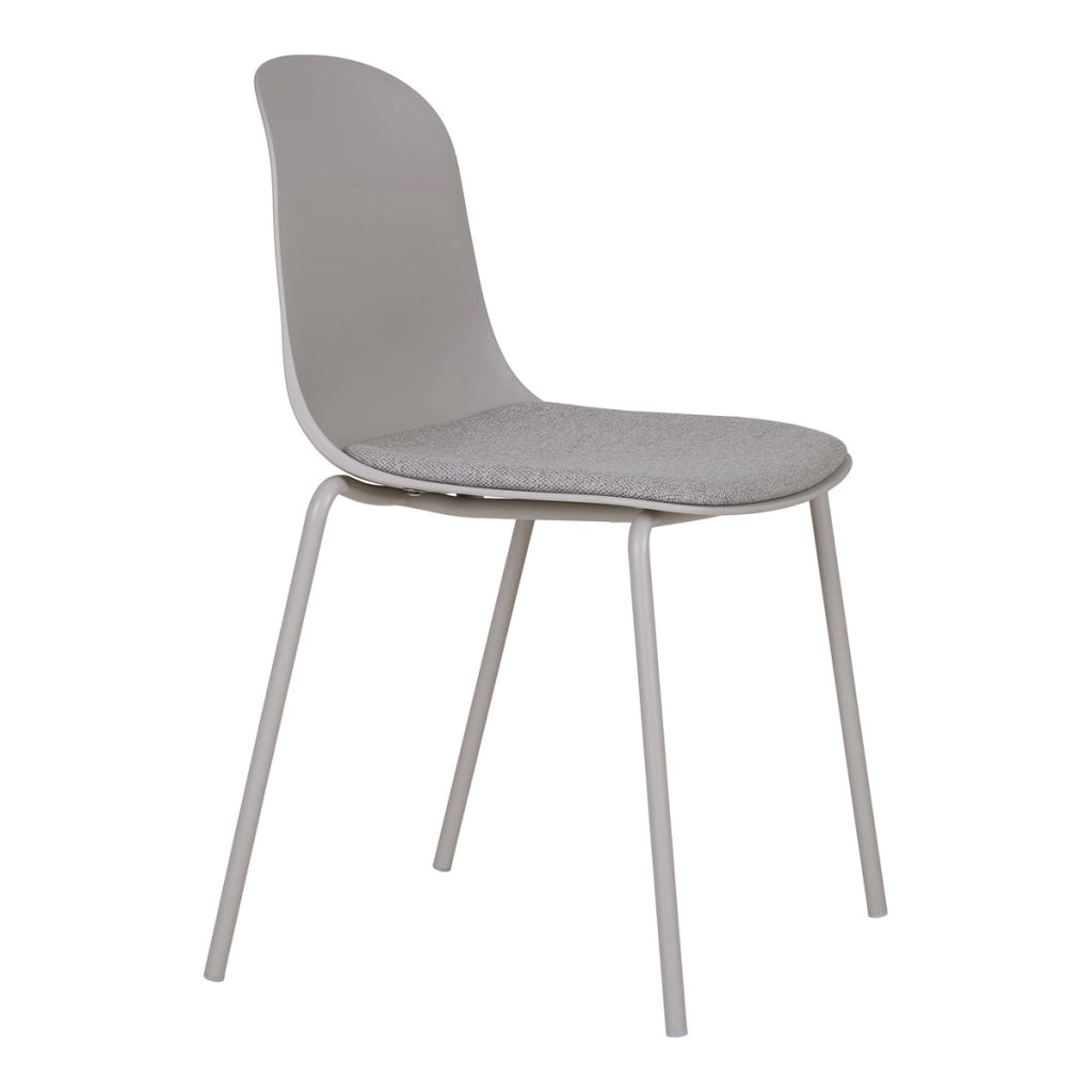 Set di 2 Sedie Madalena, Grigio, Plastica, 53x50x85 cm