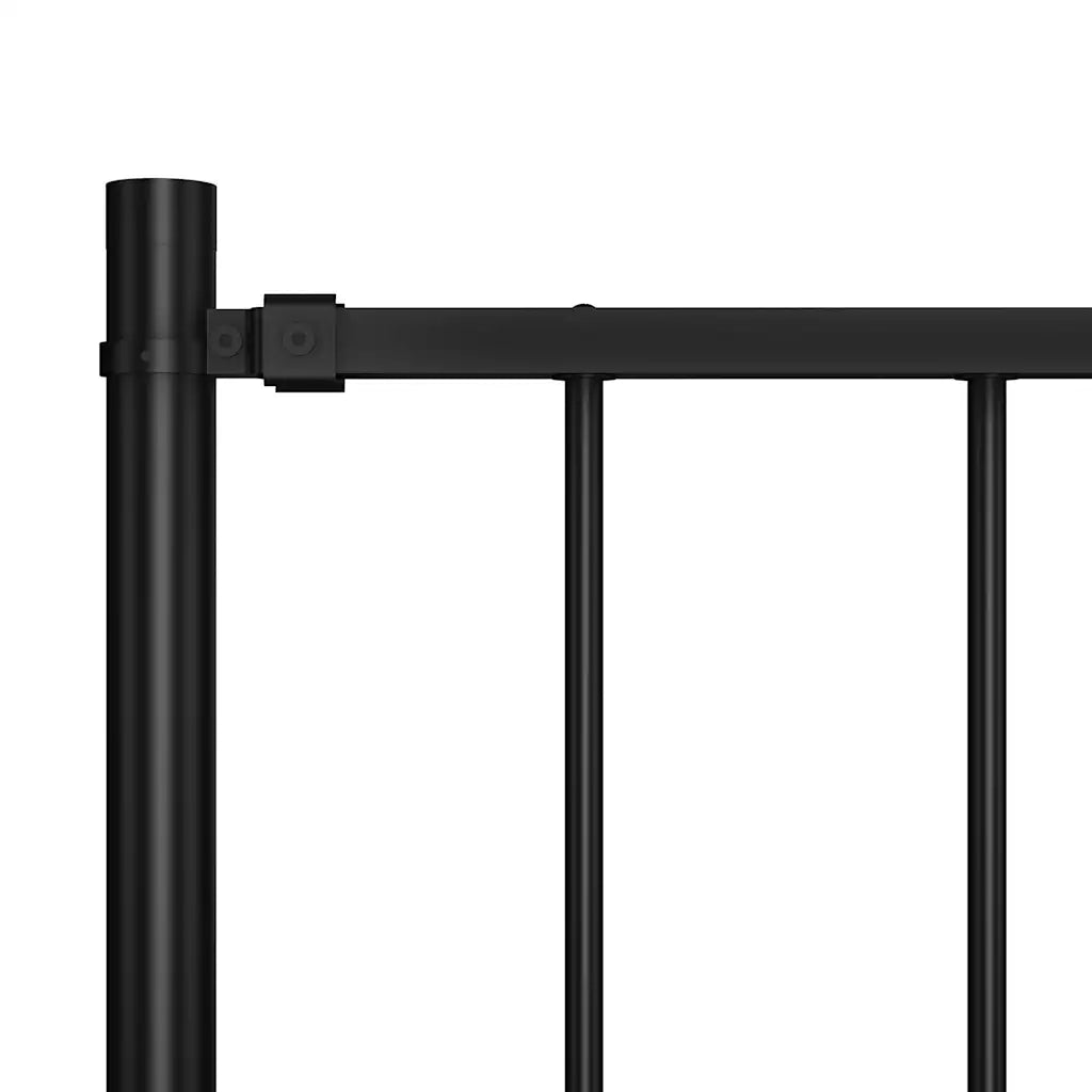 Pannello Recinzione con Pali Acciaio Verniciato 1,7x1,25 m Nero cod mxl 58082