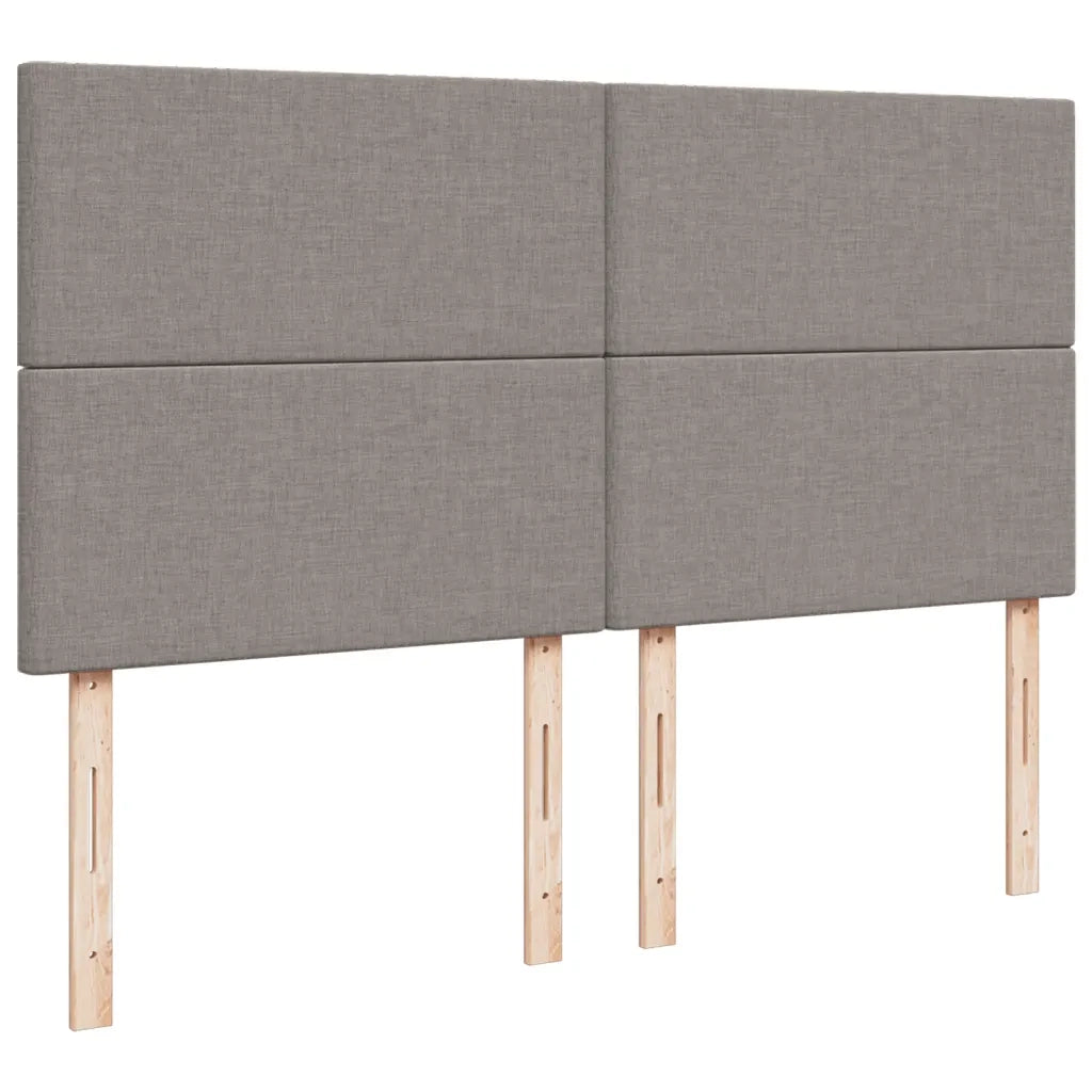 Giroletto a Molle con Materasso Tortora 200x200 cm in Tessuto