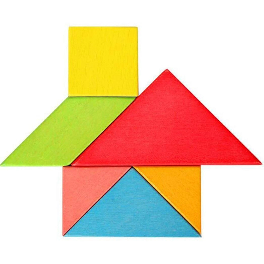 Trade Shop - Puzzle Gioco Interattivo 3d In Legno Educativo Bambini Forme Geometriche Tangram -