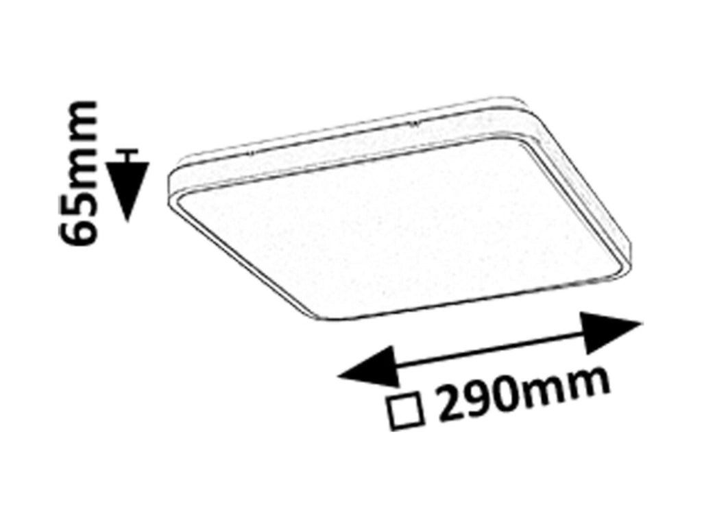 Plafoniera LED Rabalux Alenzo nera 29cm 24W IP44 3CCT