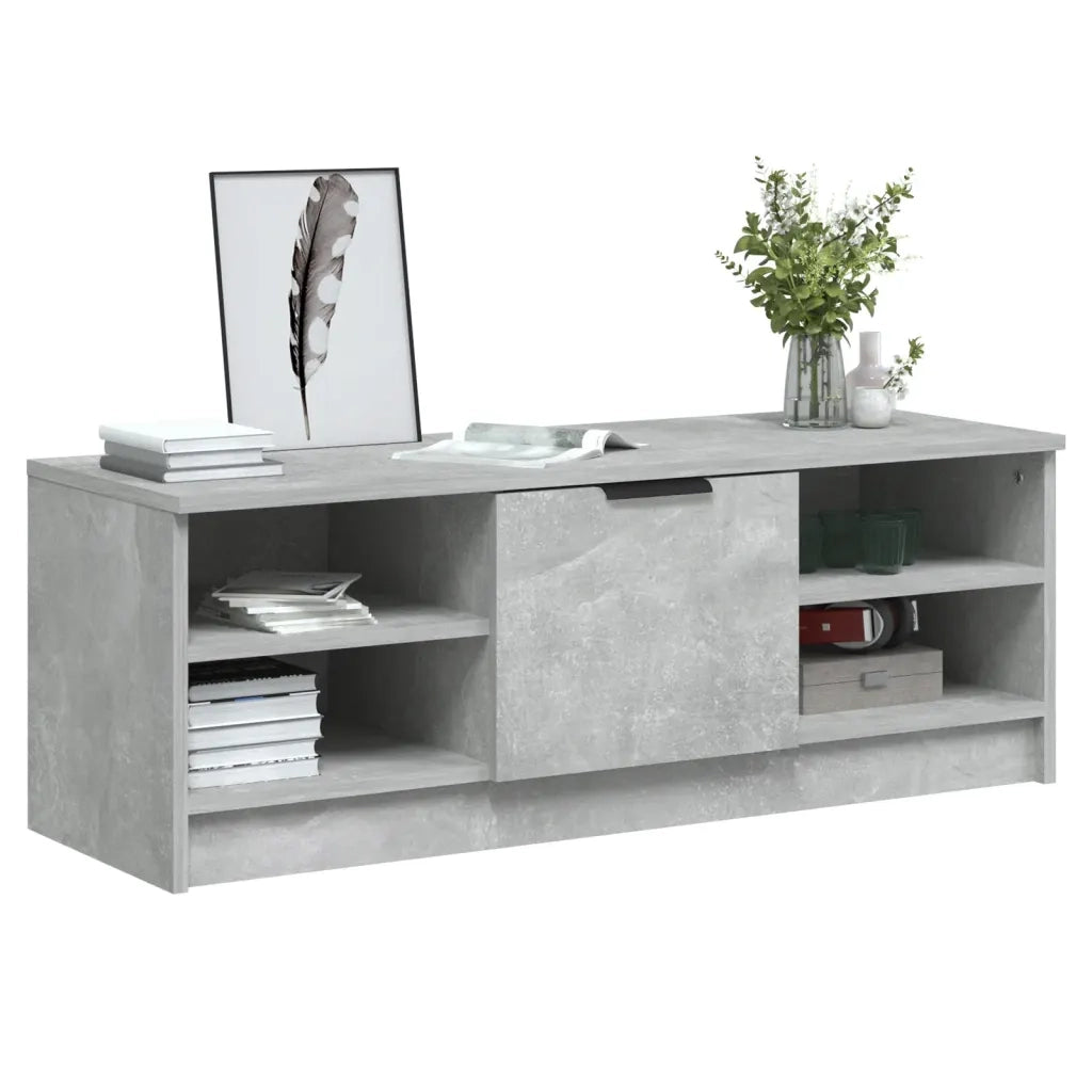 Mobile Porta TV Grigio Cemento 102x35,5x36,5 Legno Multistrato 811371