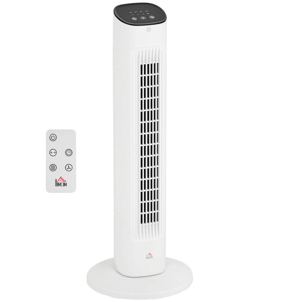 Ventilatore a colonna silenzioso con telecomando ¨C zephmum ¨C bianco 30x30x78 cm