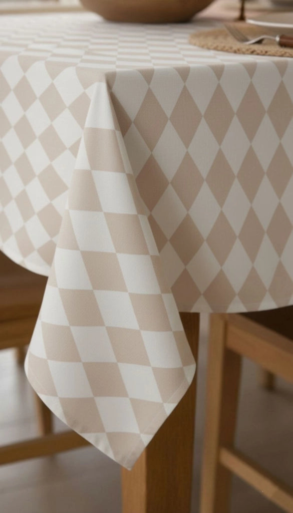 Acrobata, Tovaglia 100% Poliestere Tessuto Antipiega, Grigio Tortora