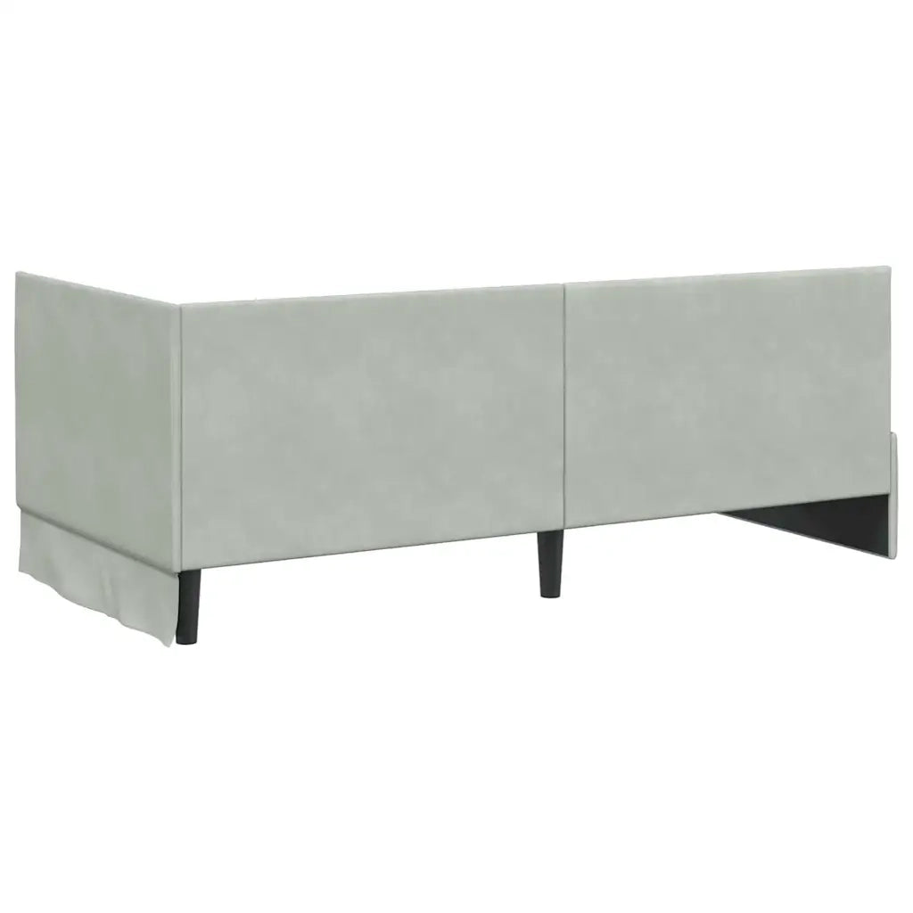 Cornice del letto ad angolo Grigio chiaro 90 cm x 190 cm