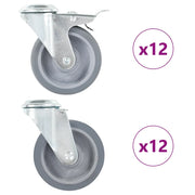 Ruote Girevoli con Foro per Bullone 24 pz 100 mm cod mxl 67694