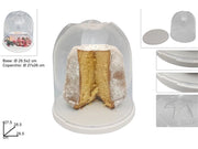 Porta Panettone Pandoro Cupola Trasparente 26,5 x 24,5 cm