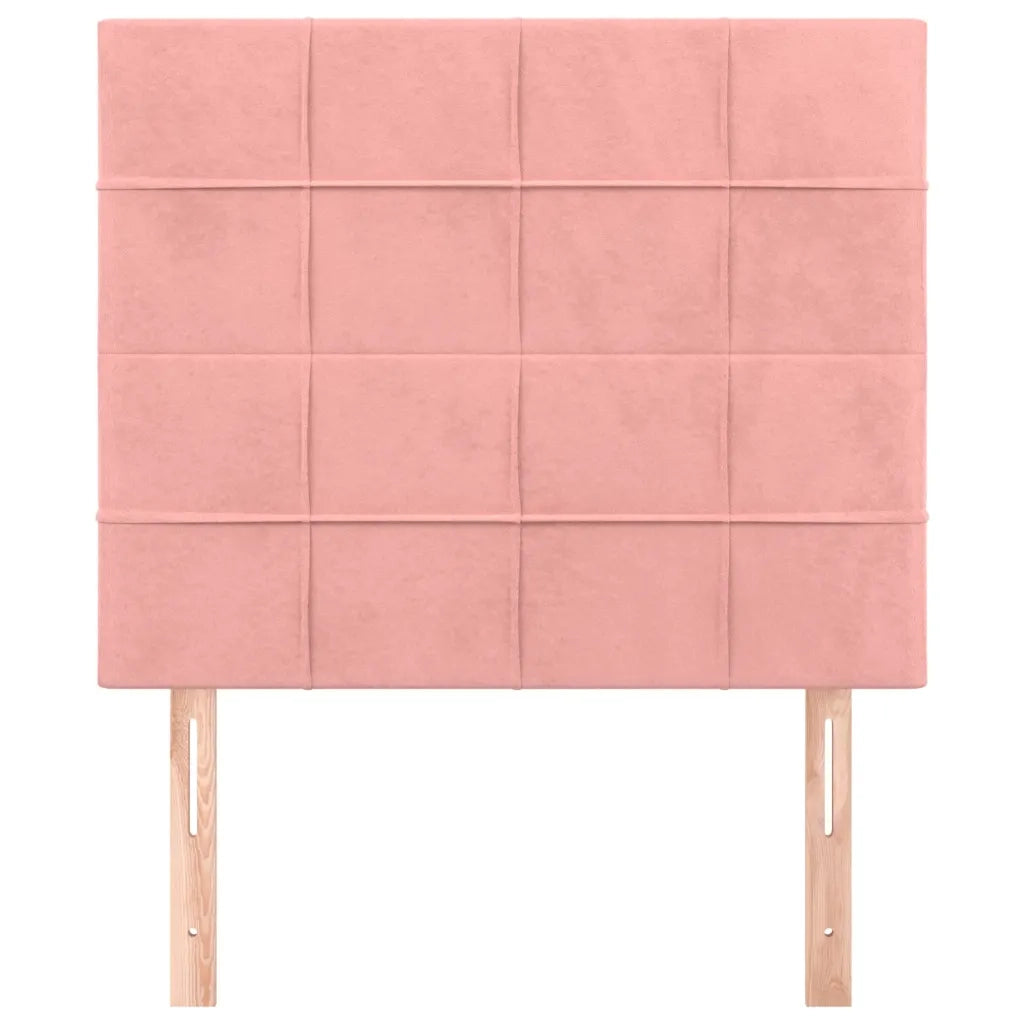 Testiera-Testata-Testiera Decorativa Rosa 80x5x118/128 cm Velluto 963502