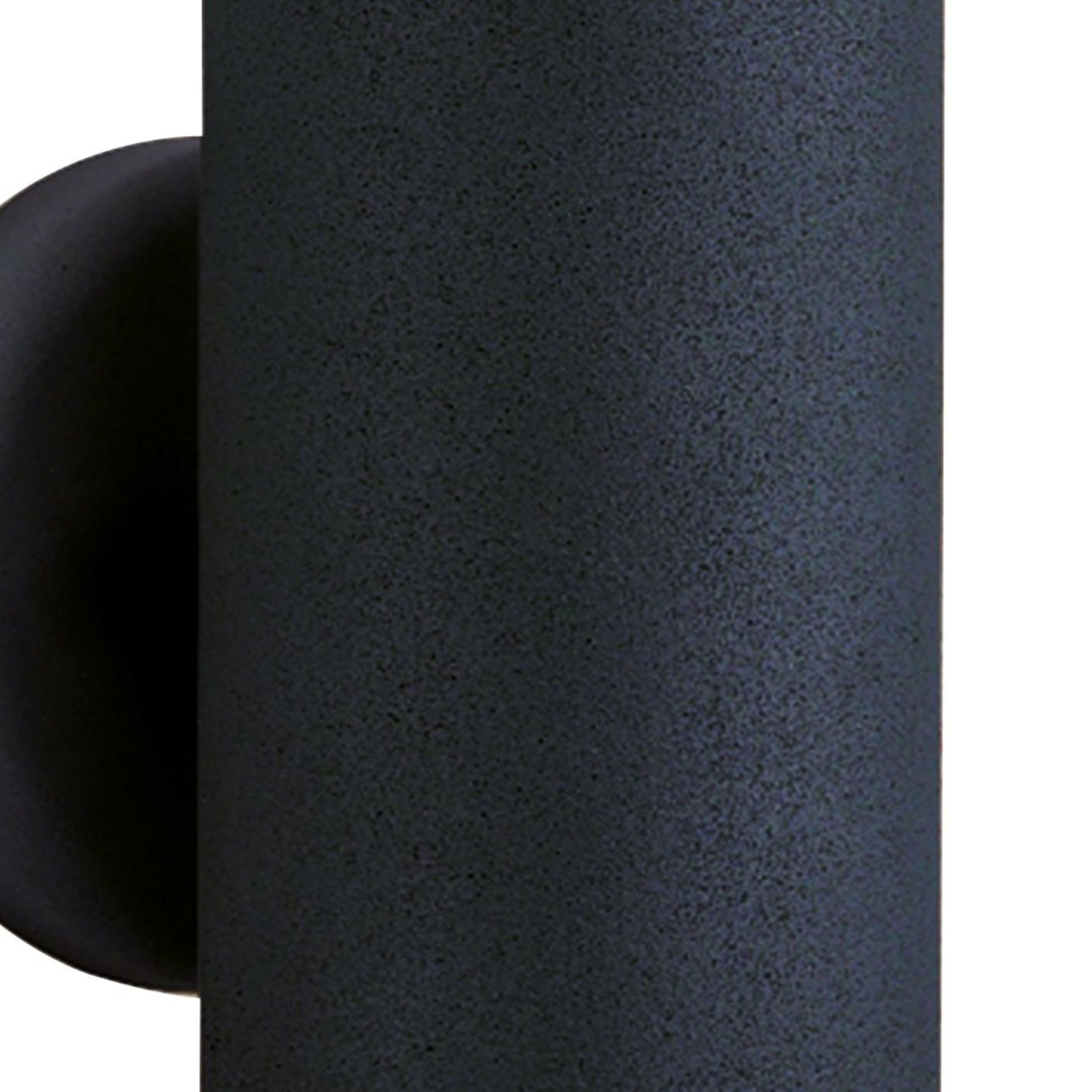 Applique Moderna Metro Alluminio Nero Vetro 2 Luci Gu10