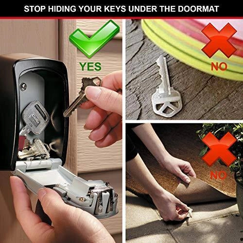 MASTER LOCK 5401EURD Cassaforte per chiavi con serratura a combinazione numerica regolabile a 4 cifre resistente agli agenti atmosferici colore Grigio