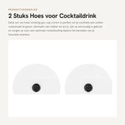 Cocktail deksel 2 pezzi - Rookinfuser hoes - Materiale gomma/acrilico - Diametro 12 cm - Adatto per bevande - Peso 82 g - Cocktail hoes