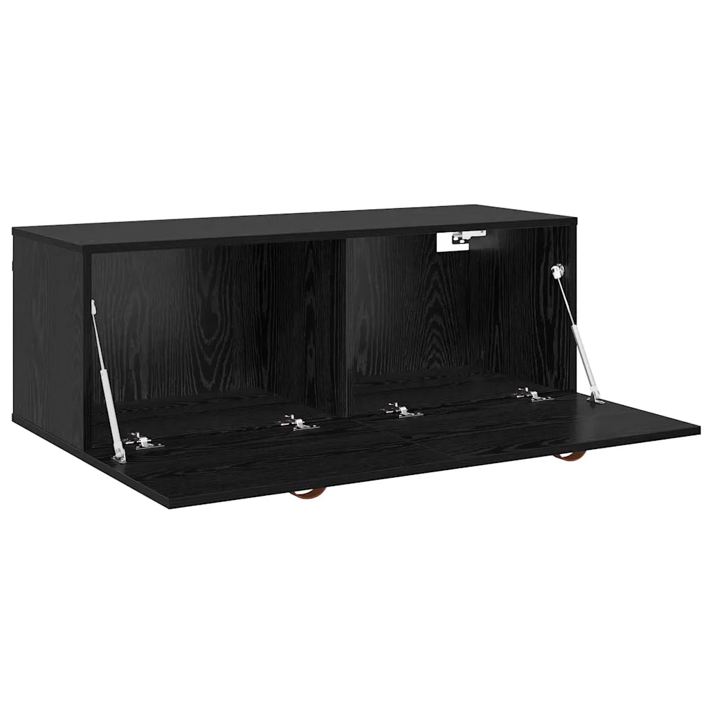 Mobiletto a muro Rovere Nero 100 x 36,5 x 35 cm