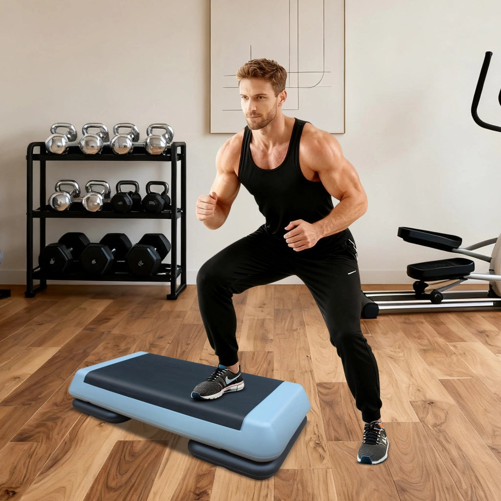 Stepper aerobico regolabile ¨C Minimal ¨C 76cm, 2 alzate, grigio nero