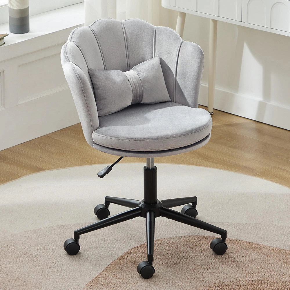 Sgabello Trucco - Xylo - 60??65??130 cm - Schienale a Petalo Grigio