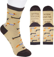 Calze per cani in cotone a tema teckel, 36-45, regalo per il proprietario di un cane, multicolore, regalo per il compleanno di un amante di cani.