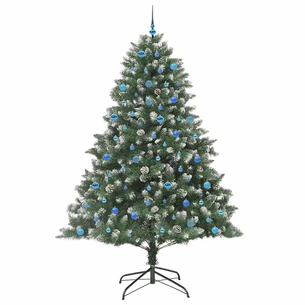 Albero di Natale Artificiale-Albero Natalizio con 300 LED Verde 240 cm 645121