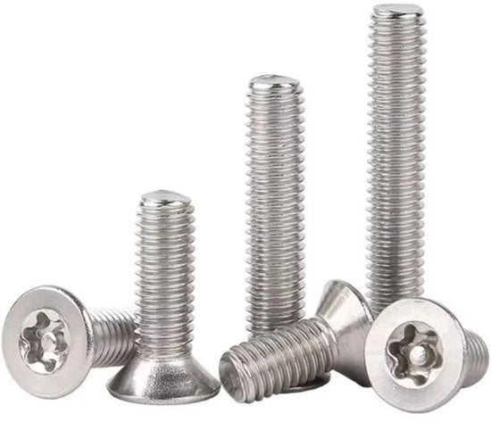 Viti Torx M6x60mm - Viti Sott'acqua - Viti Macchina - Acciaio Inox 304 - 10 Pezzi - Resistente Corrosione
