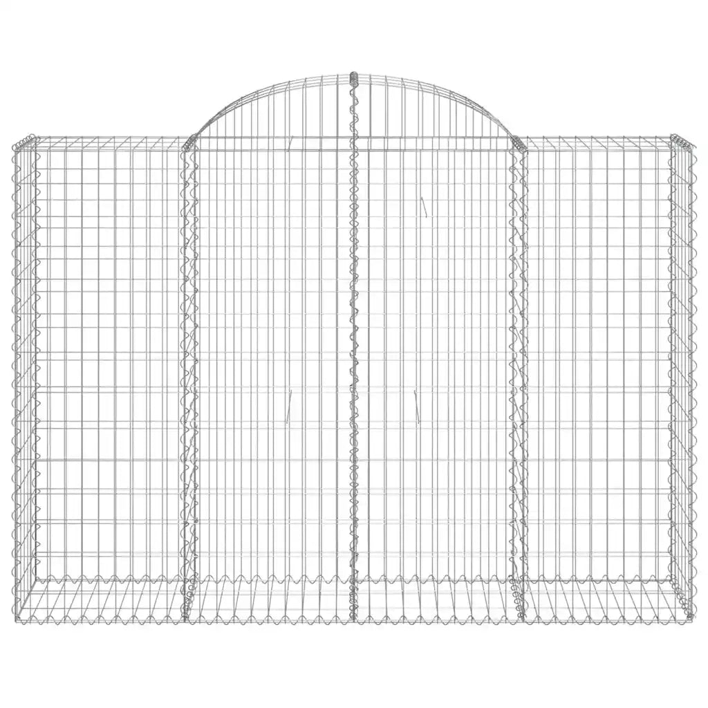 Cesti Gabbioni ad Arco 5 pz 200x50x140/160 cm Ferro Zincato 3146365