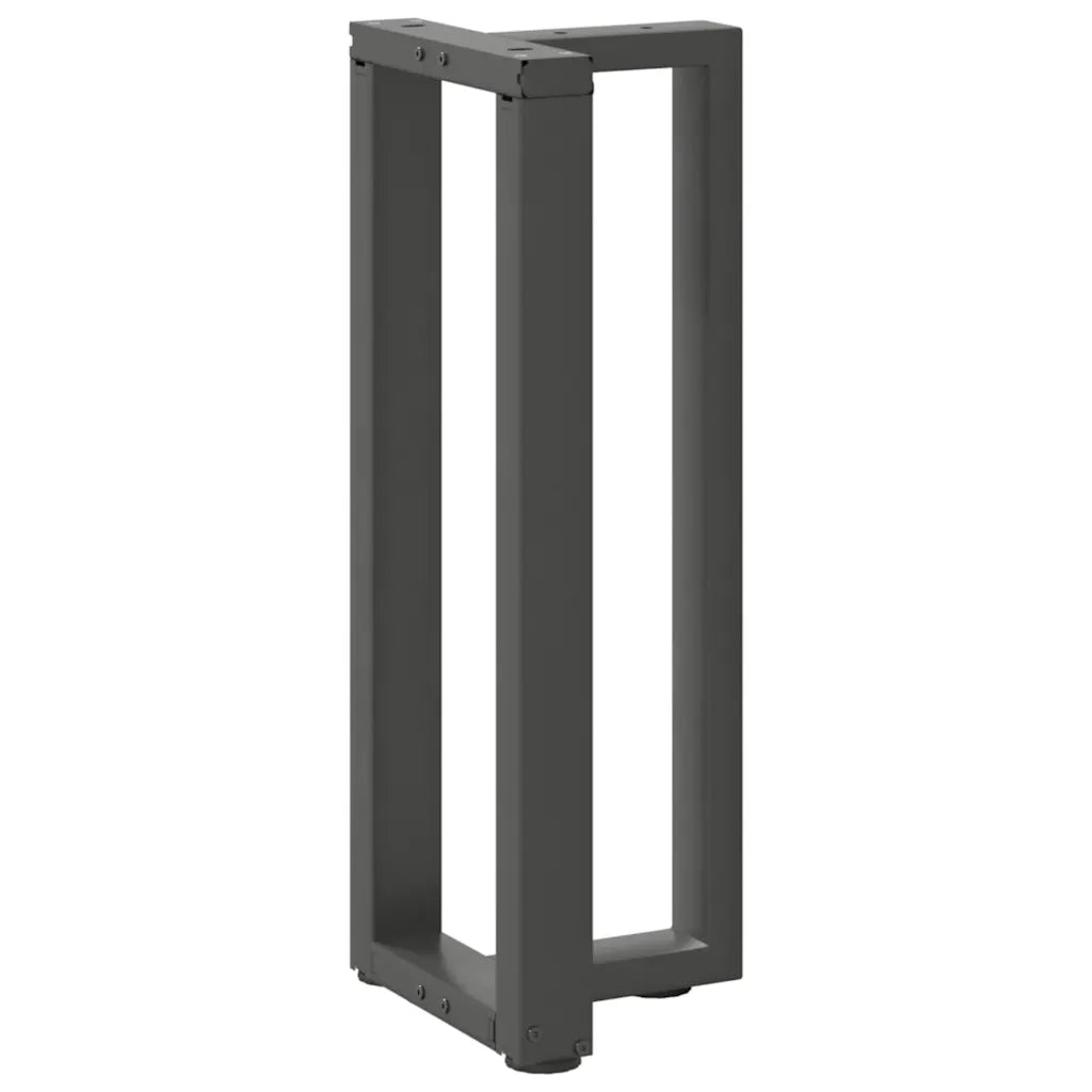 Gambe per tavolo consolle a T 2 pz Antracite 38x25x(72-73) cm Acciaio 4013046