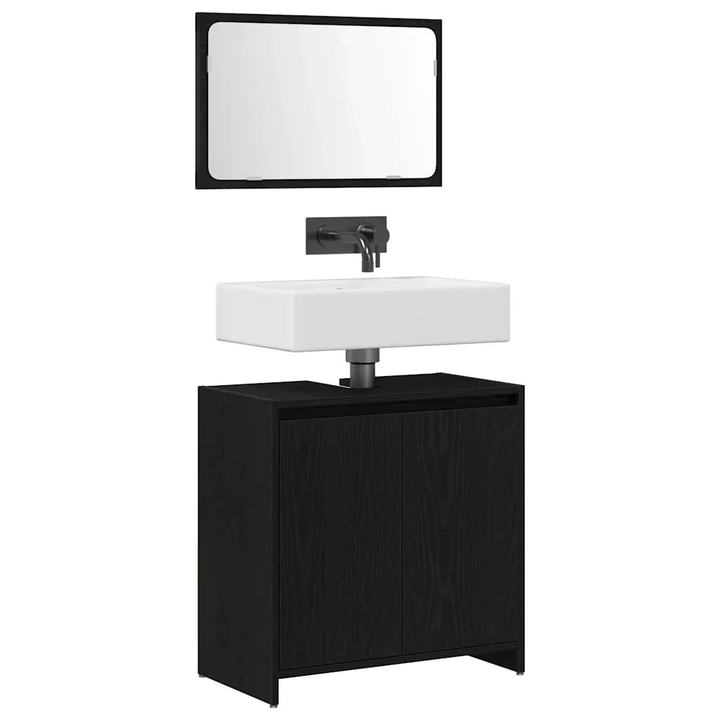 Mobile da Bagno Rovere Nero 60 x 33 x 60 cm Legno multistrato 862509