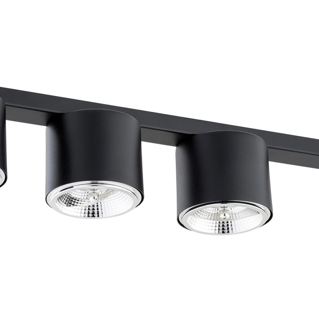 Faretto da soffitto Nano in acciaio nero