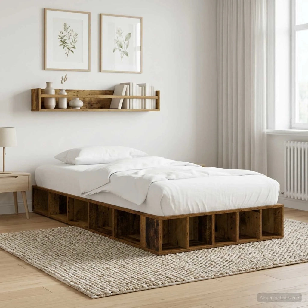 Telaio del letto con storage Legno antico 80 x 200 cm 3429552