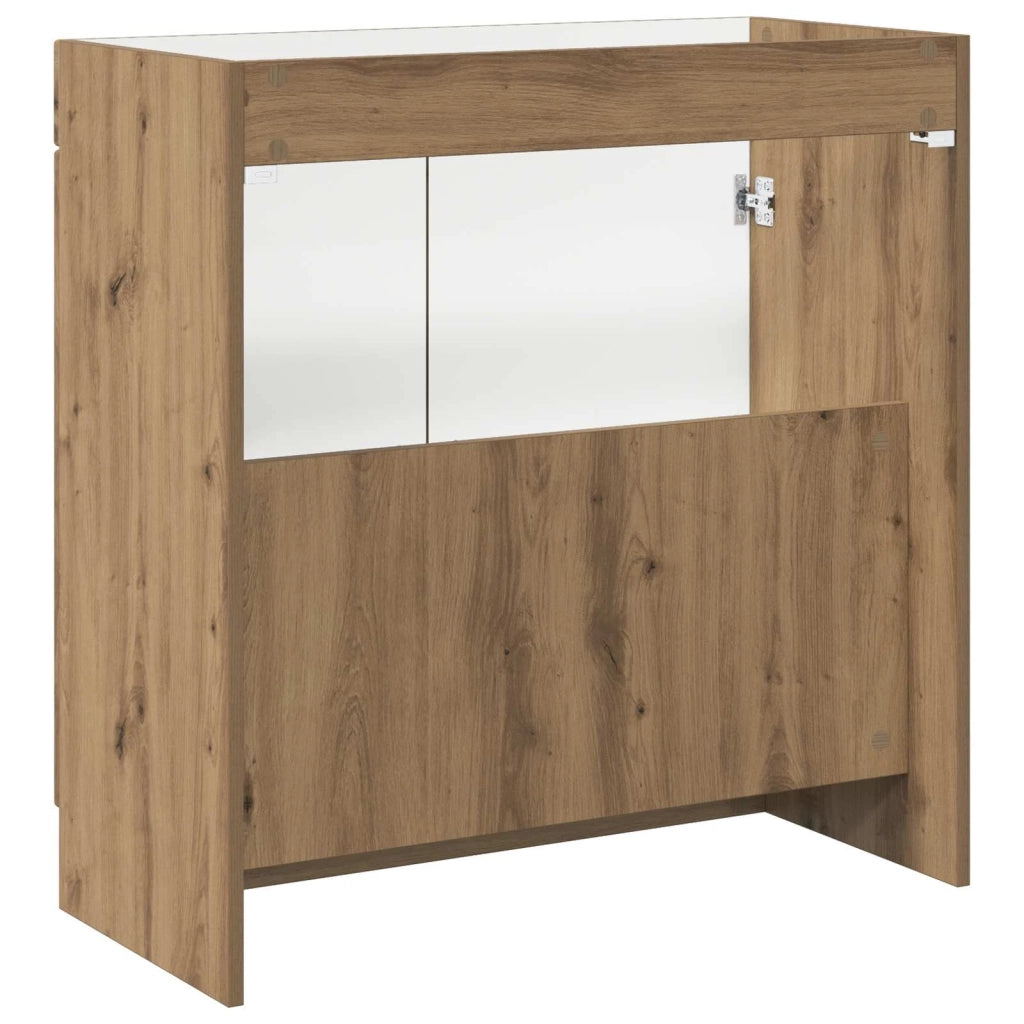 Mobiletto da bagno sotto il lavello Rovere Artigianale 890073