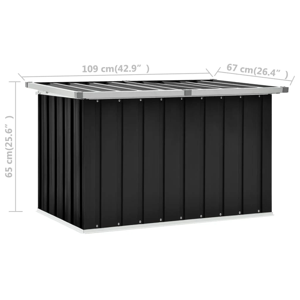 Contenitore/box da giardino antracite 109 x 67 x 65 cm 02_0013057