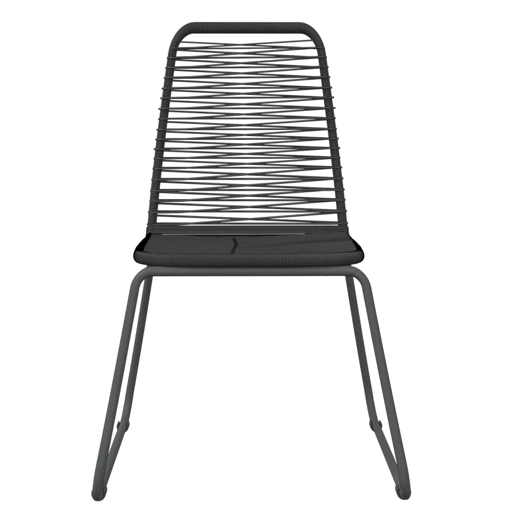 Set Mobili da Pranzo per Giardino 7 pz Nero cod mxl 41197
