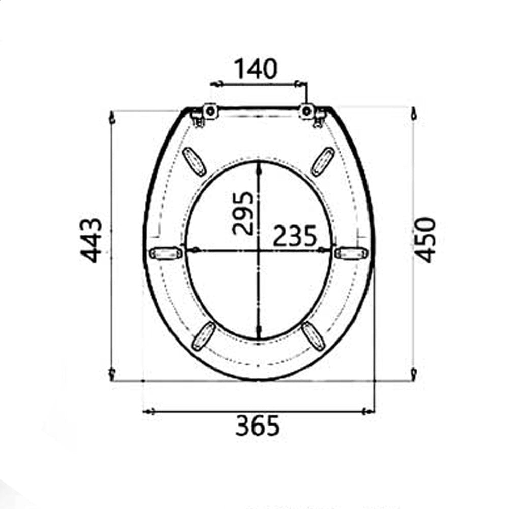 Copriwater Universale Copri WC Coprivaso Chiusura In Plastica Sedile 37x45x35cm