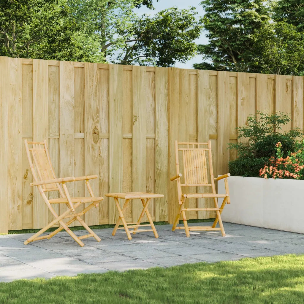 Sedie da Giardino Pieghevoli 2 pz 53x66x99 cm in BambÃ¹