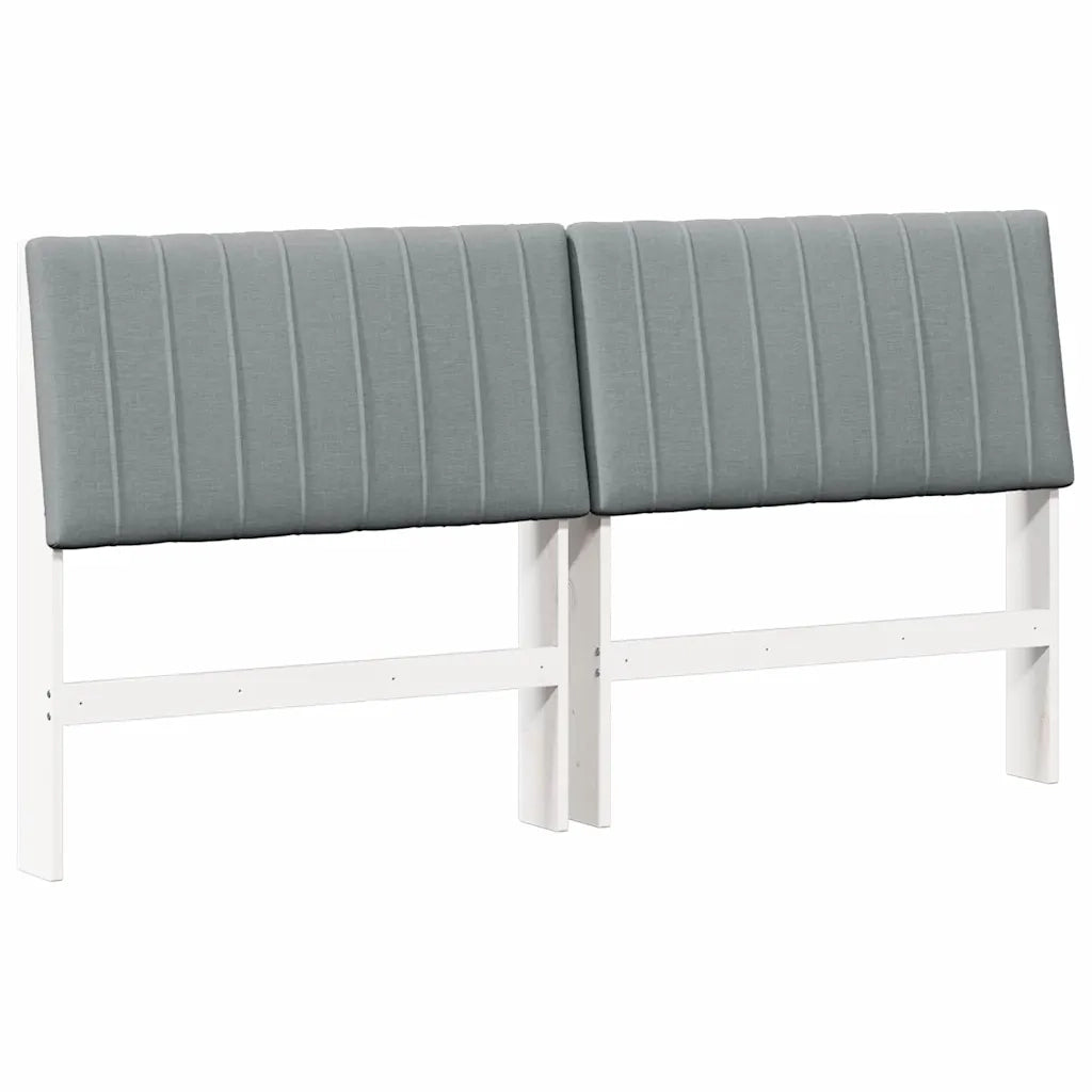 Testiera imbottita Grigio chiaro 200 cm Pino massello